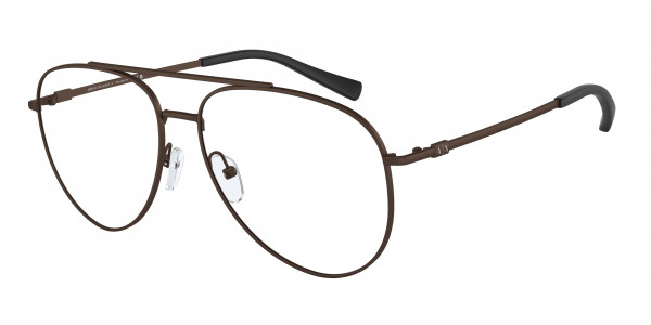 Armani Exchange AX1055 Eyeglasses, 6115 MATTE BROWN (BROWN)