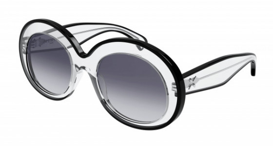 Azzedine Alaïa AA0063S Sunglasses, 001 - CRYSTAL with GREY lenses