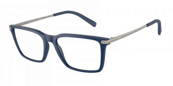 Armani Exchange AX3077 Eyeglasses, 8181 MATTE BLUE (BLUE)