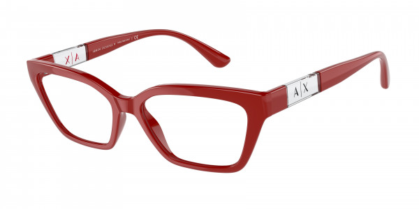 Armani Exchange AX3092 Eyeglasses, 8088 SHINY RED (RED)