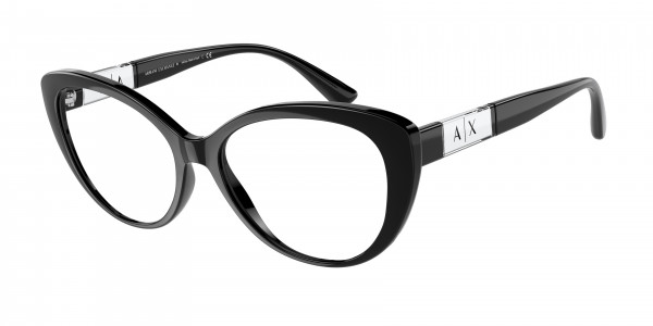Armani Exchange AX3093 Eyeglasses, 8158 SHINY BLACK (BLACK)