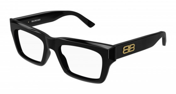 Balenciaga BB0240O Eyeglasses, 001 - BLACK with TRANSPARENT lenses