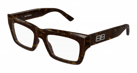 Balenciaga BB0240O Eyeglasses, 002 - HAVANA with TRANSPARENT lenses