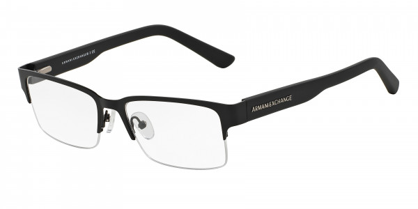 Armani Exchange AX1014 Eyeglasses, 6063 MATTE BLACK (BLACK)