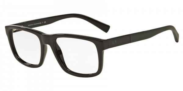 Armani Exchange AX3025 Eyeglasses, 8178 SHINY BLACK (BLACK)