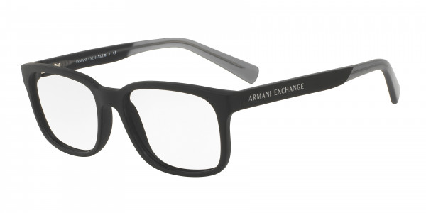Armani Exchange AX3029 Eyeglasses, 8182 MATTE BLACK (BLACK)