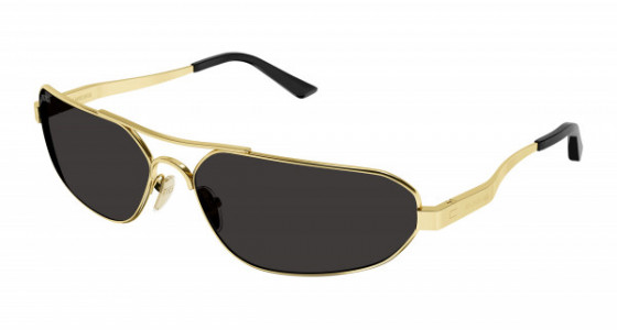 Balenciaga BB0227S Sunglasses, 001 - GOLD with GREY lenses