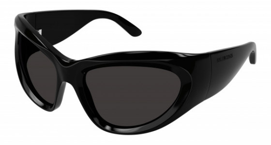 Balenciaga BB0228S Sunglasses, 001 - BLACK with GREY lenses