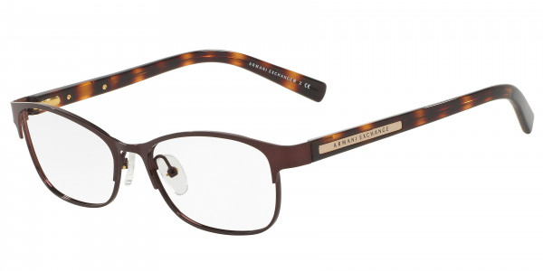 Armani Exchange AX1010 Eyeglasses, 6001 MATTE BROWN (BROWN)
