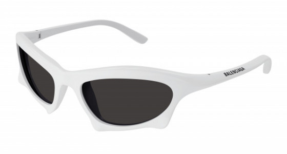 Balenciaga BB0229S Sunglasses, 004 - WHITE with GREY lenses