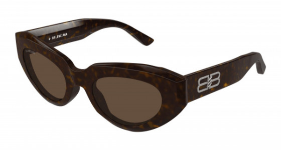 Balenciaga BB0236S Sunglasses, 002 - HAVANA with BROWN lenses