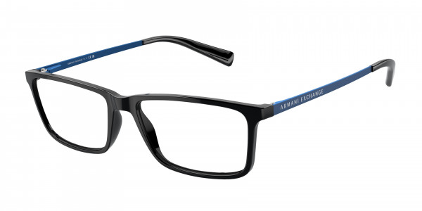 Armani Exchange AX3027F Eyeglasses, 8158 SHINY BLACK (BLACK)