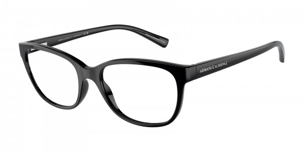 Armani Exchange AX3037 Eyeglasses, 8158 SHINY BLACK (BLACK)