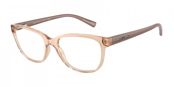 Armani Exchange AX3037 Eyeglasses, 8342 SHINY TRANSPARENT TUNDRA (BROWN)