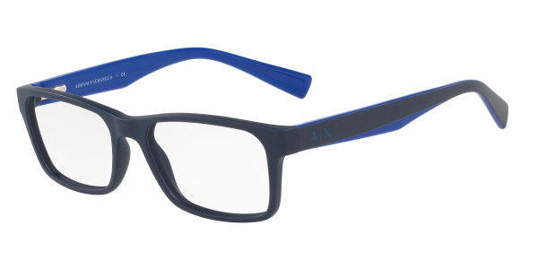 Armani Exchange AX3038F Eyeglasses, 8198 MATTE BLUE (BLUE)