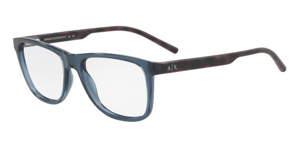 Armani Exchange AX3048 Eyeglasses, 8238 SHINY BLUE (BLUE)