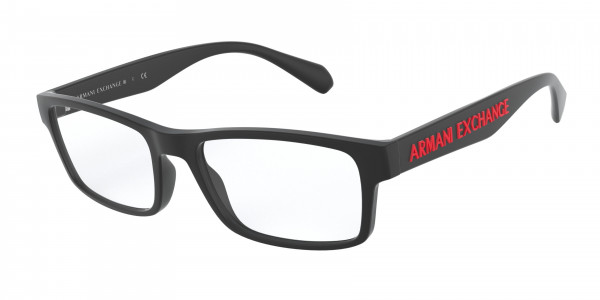 Armani Exchange AX3070 Eyeglasses, 8078 MATTE BLACK (BLACK)