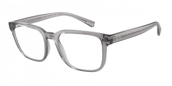 Armani Exchange AX3071F Eyeglasses, 8239 SHINY TRANSPARENT GREY (GREY)