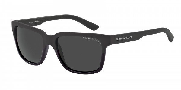 Armani Exchange AX4026S Sunglasses, 812287 MATTE & SHINY BLACK GREY (BROWN)