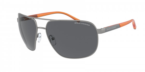 Armani Exchange AX2040S Sunglasses, 600387 MATTE GREY POLAR GREY (GREY)