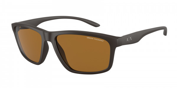Armani Exchange AX4122S Sunglasses, 80786G MATTE BLACK LIGHT GREY MIRROR (BLACK)