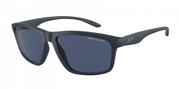 Armani Exchange AX4122S Sunglasses, 818180 MATTE BLUE DARK BLUE (BLUE)
