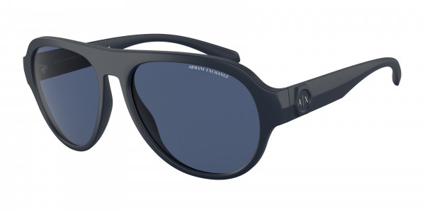 Armani Exchange AX4126SU Sunglasses, 818180 MATTE BLUE DARK BLUE (BLUE)