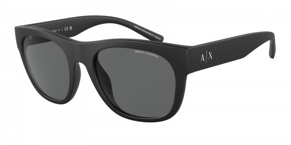 Armani Exchange AX4128SU Sunglasses, 812287 MATTE BLACK DARK GREY (BLACK)