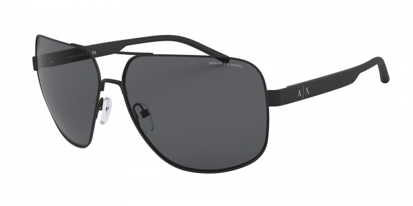 Armani Exchange AX2030S Sunglasses, 606387 MATTE BLACK GREY (BLACK)