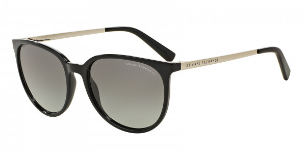 Armani Exchange AX4048SF Sunglasses, 815811 SHINY BLACK GRADIENT GREY (BLACK)
