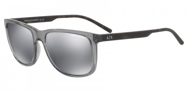 Armani Exchange AX4070SF Sunglasses, 82396G SHINY GREY MIRROR BLACK (GREY)