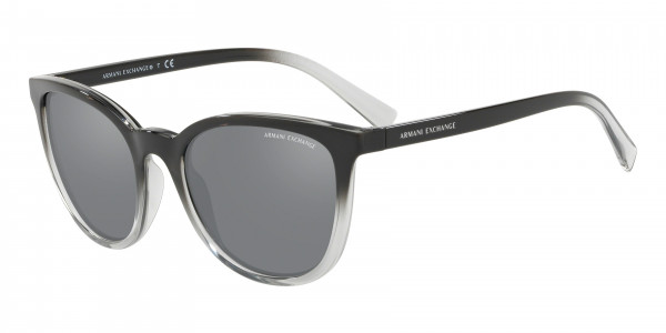 Armani Exchange AX4077SF Sunglasses, 82556G SHINY BLACK & GREY MIRROR BLAC (BLACK)