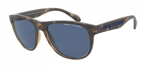 Armani Exchange AX4096SF Sunglasses, 802980 MATTE HAVANA BLUE (MATTE HAVANA)