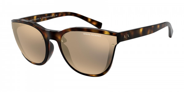Armani Exchange AX4097S Sunglasses, 80375A SHINY HAVANA MIRROR LIGHT GOLD (TORTOISE)