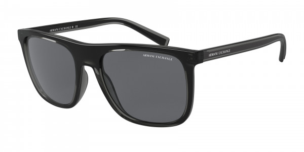 Armani Exchange AX4102SF Sunglasses, 831887 SHINY BLACK GREY (BLACK)