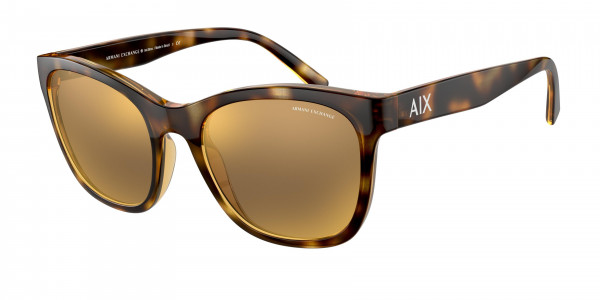 Armani Exchange AX4105SF Sunglasses, 82135A SHINY HAVANA MIRROR GOLD (SHINY HAVANA)