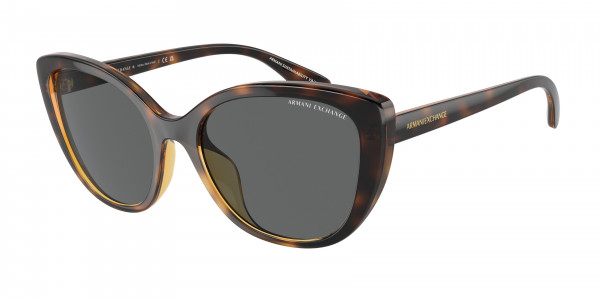 Armani Exchange AX4111SU Sunglasses, 821387 SHINY HAVANA DARK GREY (TORTOISE)