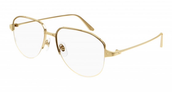 Cartier CT0352O Eyeglasses, 001 - GOLD with TRANSPARENT lenses