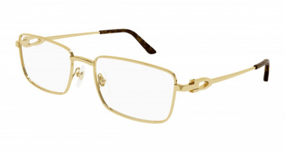 Cartier CT0369O Eyeglasses, 002 - GOLD with TRANSPARENT lenses
