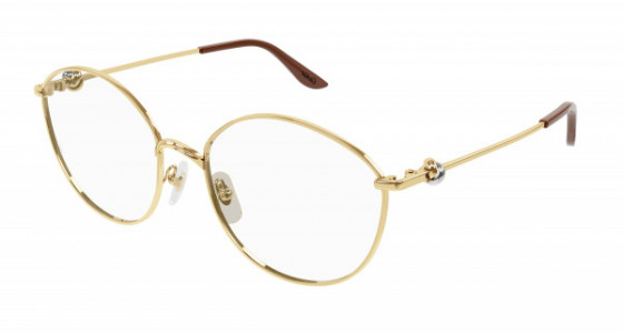 Cartier CT0375O Eyeglasses, 001 - GOLD with TRANSPARENT lenses
