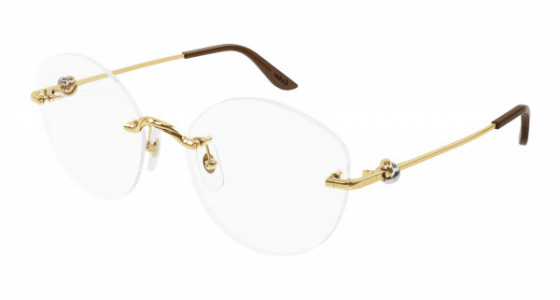 Cartier CT0376O Eyeglasses, 001 - GOLD with TRANSPARENT lenses