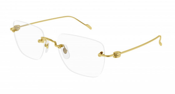 Cartier CT0379O Eyeglasses, 002 - GOLD with TRANSPARENT lenses