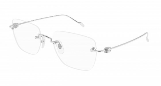 Cartier CT0379O Eyeglasses, 003 - SILVER with TRANSPARENT lenses