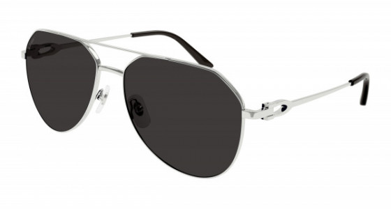 Cartier CT0364S Sunglasses, 001 - SILVER with GREY lenses