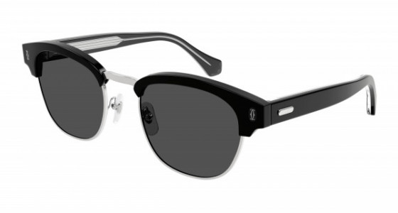 Cartier CT0366S Sunglasses, 001 - BLACK with GREY lenses