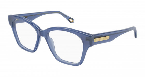 Chloé CH0122O Eyeglasses, 004 - BLUE with TRANSPARENT lenses
