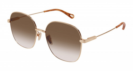 Chloé CH0139SA Sunglasses, 002 - GOLD with BROWN lenses