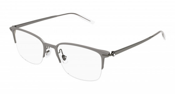 Montblanc MB0234OK Eyeglasses, 005 - GUNMETAL with TRANSPARENT lenses
