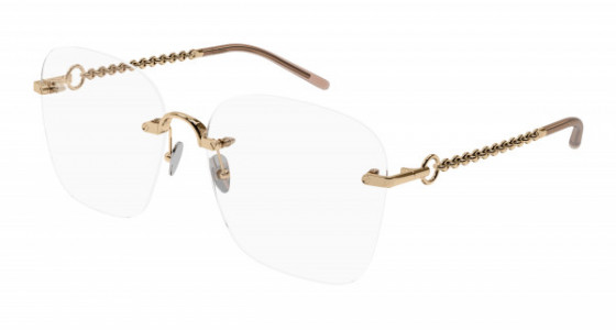 Pomellato PM0114O Eyeglasses, 001 - GOLD with TRANSPARENT lenses