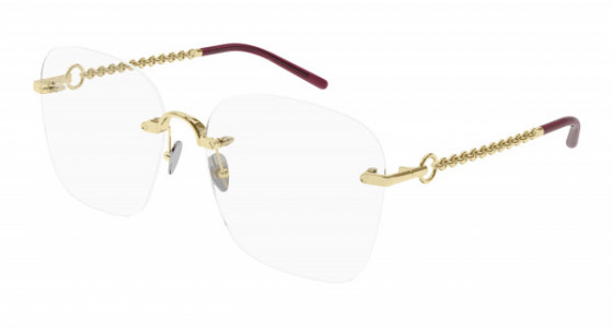 Pomellato PM0114O Eyeglasses, 002 - GOLD with TRANSPARENT lenses
